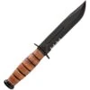 Ka-bar 5019 U.S. Army Fighting Fixed Partially Serrated Carbon Steel Blade Knife With Stacked Leather Handle 1 Ka-bar 5019 U.S. Army Fighting Fixed Partially Serrated Carbon Steel Blade Knife With Stacked Leather Handle -Knives Discount Store 102048 102074