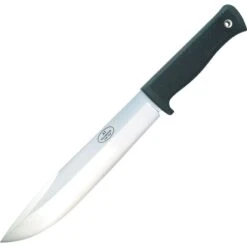 Fallkniven A2 Wilderness Fixed Blade Knife With Black Checkered Thermorun Elastomer Handle