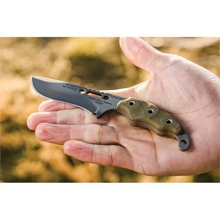 TOPS Knives TOPS WDR01 Wind Runner Black River Wash Fixed Blade Knife With Green Canvas Micarta Handle 5 TOPS Knives TOPS WDR01 Wind Runner Black River Wash Fixed Blade Knife With Green Canvas Micarta Handle - Image 3
