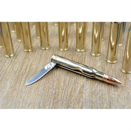 Caliber Gourmet 1004 Bullet Folding Pocket Knife With Bullet Shaped Metal Handle 4 Caliber Gourmet 1004 Bullet Folding Pocket Knife With Bullet Shaped Metal Handle - Image 2