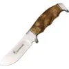 Browning 526 Skinner Fixed Stainless Skinner Blade Knife With Finger Groove Burl Wood Handle -Knives Discount Store 115757 115786