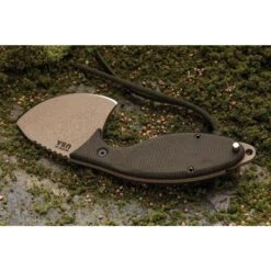 TOPS Knives TOPS SKIN01 Backwoods Skinner Fixed Coyote Tan Finish Blade Knife With Green Canvas Micarta Handles -Knives Discount Store 116067