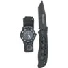 Smith & Wesson WSO2 Black Face Special Ops Watch/Knife Combo With Stainless Back -Knives Discount Store 121136 121165