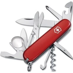 Swiss Army 16703033X1 Explorer Folding Pocket Knife With Red Handle