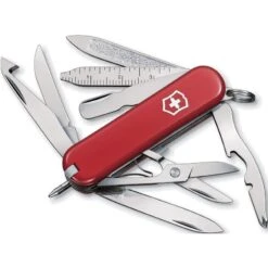 Swiss Army 06385033X1 MiniChamp Red Folding Pocket Knife With Red Handle