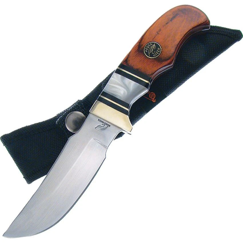 Frost OC157 Ocoee River Small Bowie Knife With Imitation Pearl & Brown Wood Handle 3 Frost OC157 Ocoee River Small Bowie Knife With Imitation Pearl & Brown Wood Handle