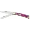 Rough Rider 1254 Trapper Folding Pocket Knife With Purple Bone Handle