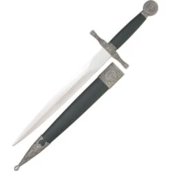 China Made 210632 Medieval Knight'S Dagger Fixed Blade Knife With Sculpted Cast Metal Handle