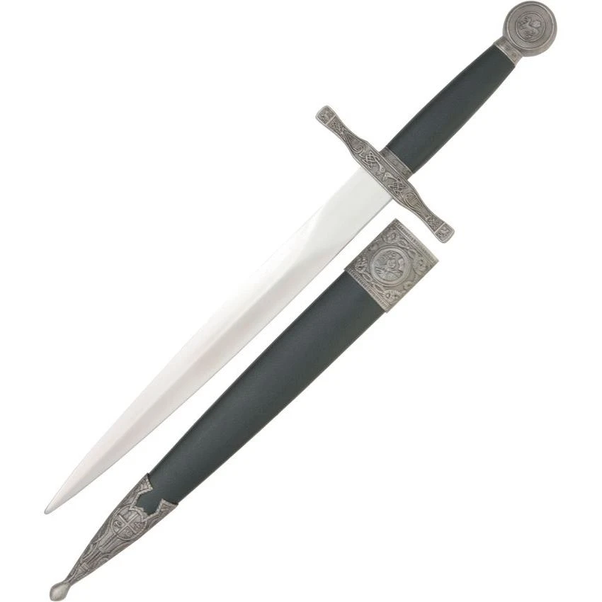 China Made 210632 Medieval Knight'S Dagger Fixed Blade Knife With Sculpted Cast Metal Handle 3 China Made 210632 Medieval Knight'S Dagger Fixed Blade Knife With Sculpted Cast Metal Handle