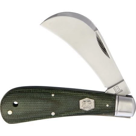 Rough Rider Knives 1993 Hawkbill Green Micarta 4 Rough Rider Knives 1993 Hawkbill Green Micarta - Image 2