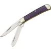 Rough Rider 1265 Tiny Trapper Folding Pocket Knife With Purple Bone Handle