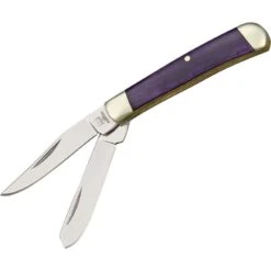 Rough Rider 1265 Tiny Trapper Folding Pocket Knife With Purple Bone Handle