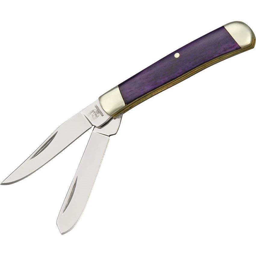 Rough Rider 1265 Tiny Trapper Folding Pocket Knife With Purple Bone Handle 3 Rough Rider 1265 Tiny Trapper Folding Pocket Knife With Purple Bone Handle