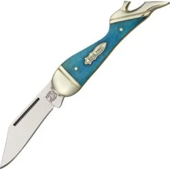 Rough Rider 1269 Small Leg Folding Pocket Knife With Turquoise Bone Handle