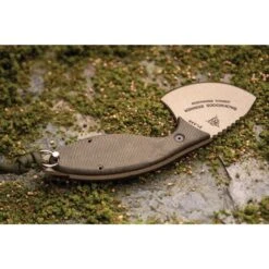 TOPS Knives TOPS SKIN01 Backwoods Skinner Fixed Coyote Tan Finish Blade Knife With Green Canvas Micarta Handles -Knives Discount Store 144983