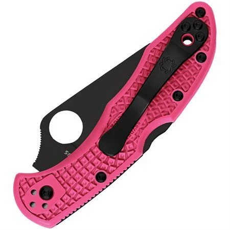 Spyderco 11FPPNS30VBK Pink Heals Delica Lockback Knife 4 Spyderco 11FPPNS30VBK Pink Heals Delica Lockback Knife - Image 2