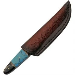 Damascus 1293TR Fixed Blade Buffalo/Turq -Knives Discount Store 162083