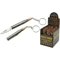 China Made 211345 12 Piece Bullet Keychain Knife Knife With Metal Bullet Shaped Handle