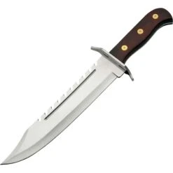China Made 211204SL Gator Bowie Fixed Blade Knife With Brown Pakkawood Handles
