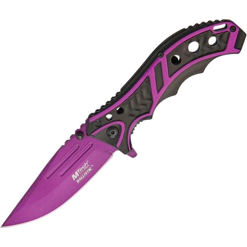 MTech A907PE Black/Purple Assisted Opening Linerlock Folding Pocket Knife 3 MTech A907PE Black/Purple Assisted Opening Linerlock Folding Pocket Knife