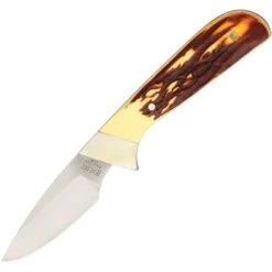 Bear & Son SD82 Stag Delrin Skinner Knife With Delrin Stag Handle
