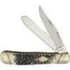 Rough Rider 1544 Trapper Folding Pocket Knife With Abalone Handle -Knives Discount Store 212815 212838