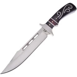 Frost BKH211 Hills Fixed Clip Point Blade Knife With Black Pakkawood Handle