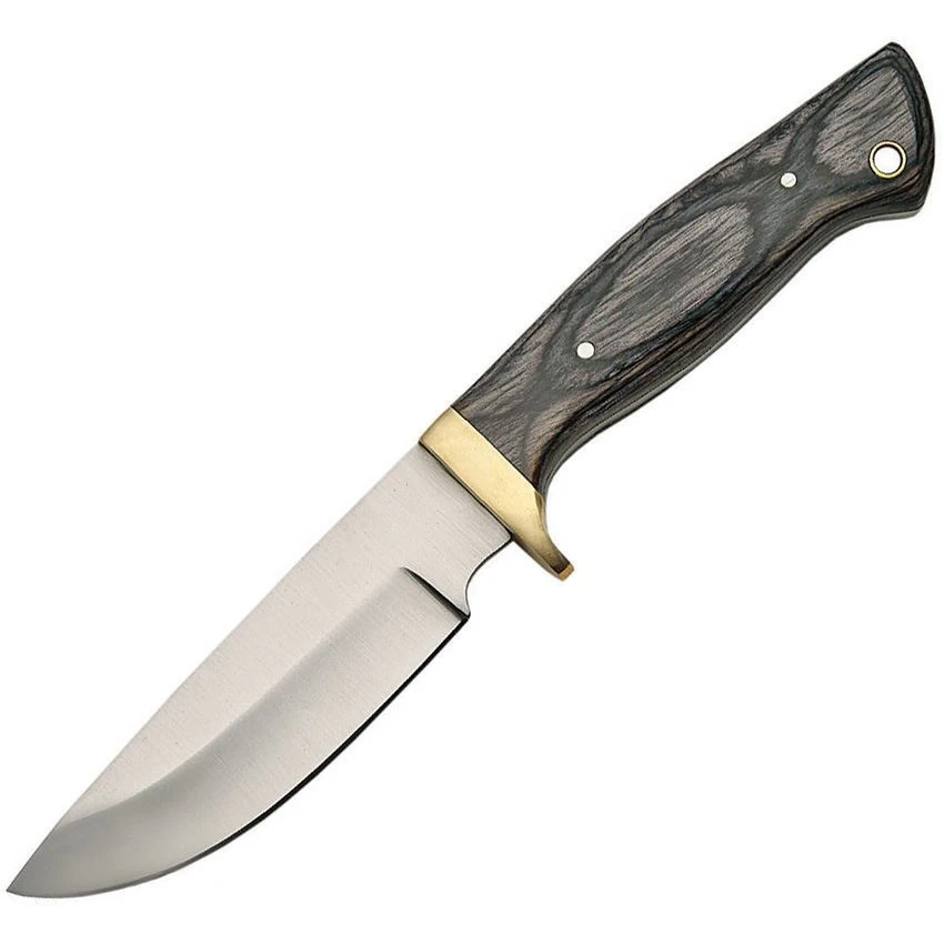 Pakistan 3361BK Black Pakkawood Hunter Drop Point 3 Pakistan 3361BK Black Pakkawood Hunter Drop Point
