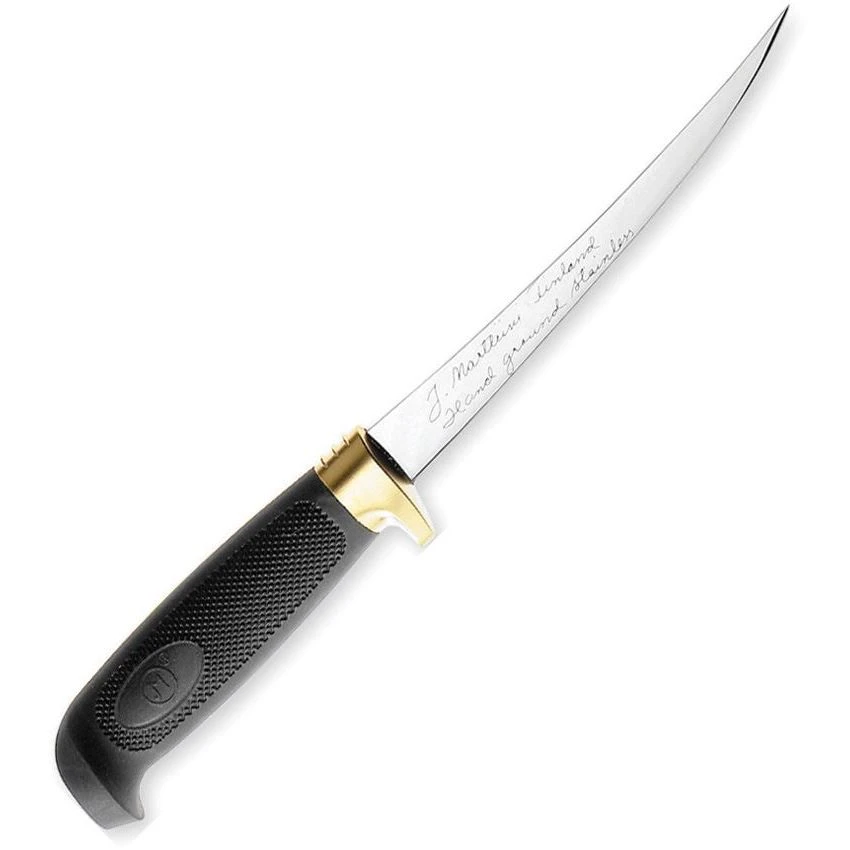 Marttiini 826014 Condor Golden Fillet Knife With Black Textured Rubber Handle 3 Marttiini 826014 Condor Golden Fillet Knife With Black Textured Rubber Handle