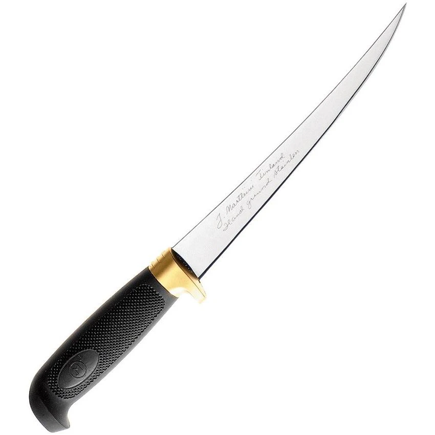Marttiini 836014 Condor Golden Fillet Knife With Black Textured Rubber Handle 3 Marttiini 836014 Condor Golden Fillet Knife With Black Textured Rubber Handle