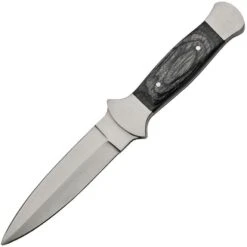 Pakistan 3403 Boot Double Edge Stainless Blade Knife With Black Pakkawood Handle
