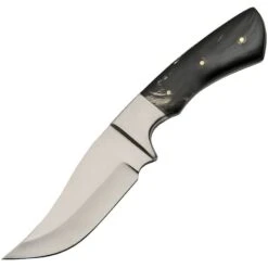 Pakistan 8023HN Fixed Stainless Clip Point Blade Blade Knife With Buffalo Horn Handle