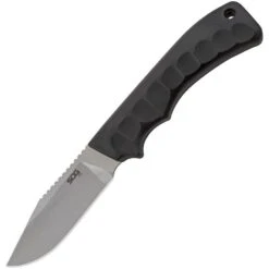 SOG ACE1001CP Ace Fixed Blade Stonewash Knife With Black Textured Rubber Handle