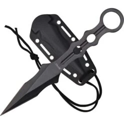 S-TEC S200BBK Tactical Throwing Knife With One Piece Black Finish 440 Stainless Construction