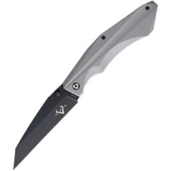 V NIVES 30053 Sportster Black/Gray Framelock Knife With Gray Sculpted Titanium Handle