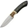 Pakistan 3379 Fixed Hunter Drop Point Blade Knife With Buffalo Horn And Stag Bone Handle