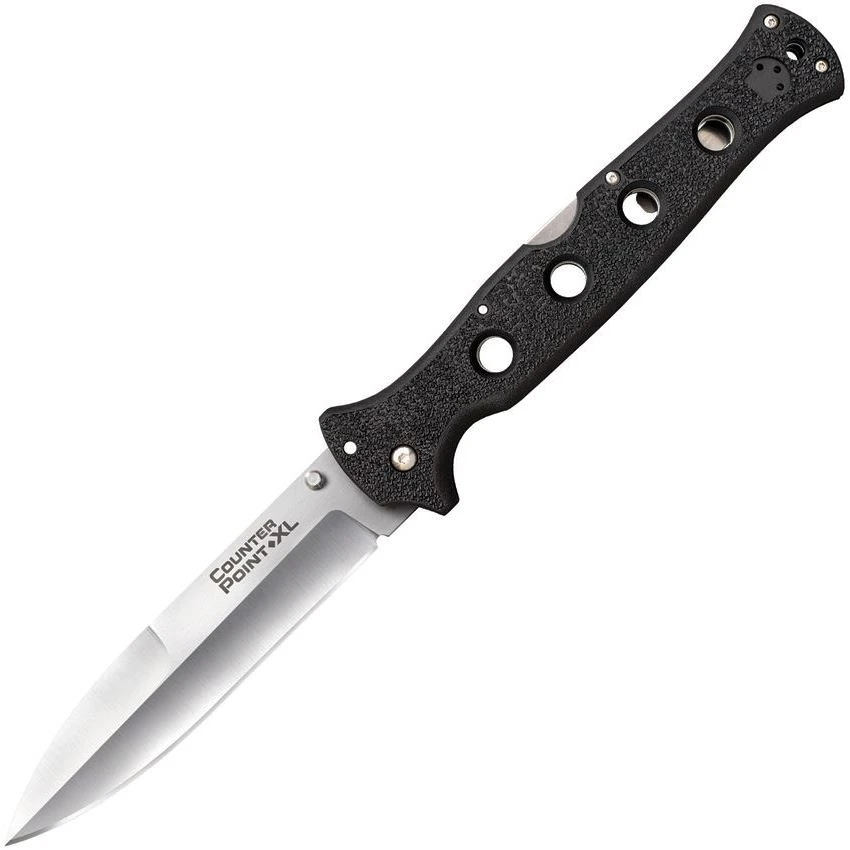 Cold Steel 10AA Counter Point XL AUS10A Stainless Blade Knife With Black Griv-Ex Handle 3 Cold Steel 10AA Counter Point XL AUS10A Stainless Blade Knife With Black Griv-Ex Handle