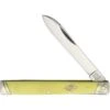 Rough Rider 1732 Doctors Carbon Steel Spear Blade Knife With Yellow Smooth Synthetic Handle