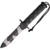 Aitor 16071 Jungle King II Spear Point Blade Knife With Black Knurled Stainless Handle