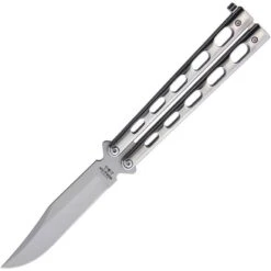Bear & Son SS14 Butterfly Stainless Steel Bead Blast Finish Blade Knife With Mirror Finish Stainless Handle