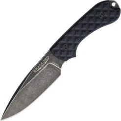 Bradford 3FE001N Guardian 3 Nimbus Finish Drop Point Blade Knife With Black Sculpted G-10 Handle
