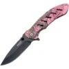 Bear Edge 61506 Brisk Framelock Knife Pink Camo