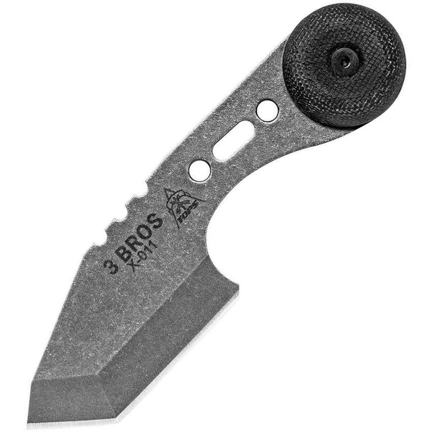 TOPS Knives TOPS 3BR02 3 Bros Neck Knife Tanto 3 TOPS Knives TOPS 3BR02 3 Bros Neck Knife Tanto