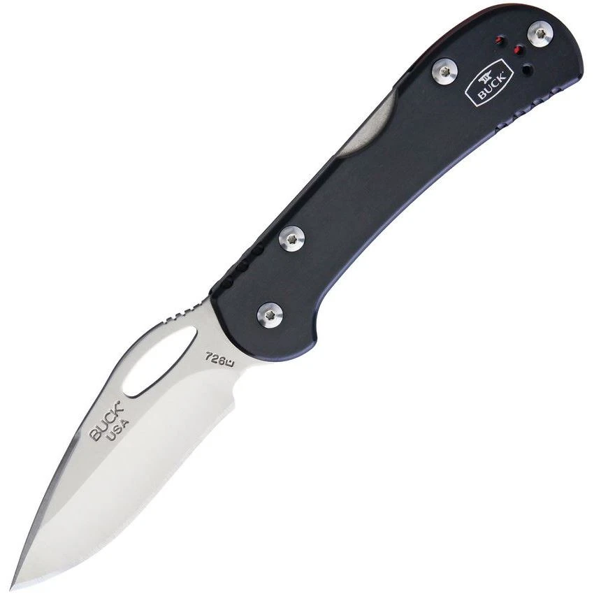 Buck Knives Buck 726BKS Mini Spitfire Lockback Black Knife With Aluminum Handle 3 Buck Knives Buck 726BKS Mini Spitfire Lockback Black Knife With Aluminum Handle