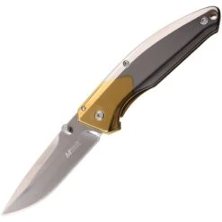 MTech 1032GD Framelock Knife With Gold And Silver Stainless Handle