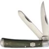 Rough Rider Knives 1990 Trapper Green Micarta -Knives Discount Store 263031 263036