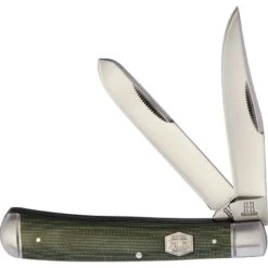Rough Rider Knives 1990 Trapper Green Micarta