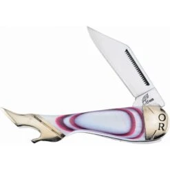 Frost OC183RW Leg Knife Red Swirl MOP