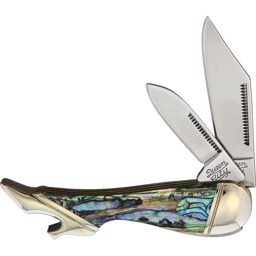 Queen City 005 Leg Knife Abalone 3 Queen City 005 Leg Knife Abalone