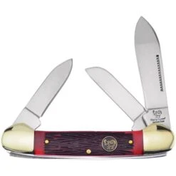 Hen & Rooster 353LRPB Canoe 3 Blade Red Pick Bone